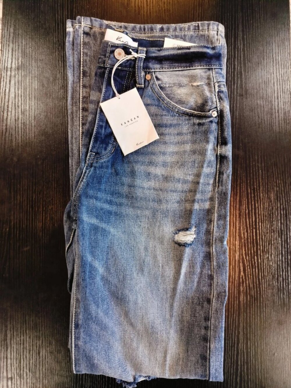 KanCan 90's Flare Ultra High Rise Distressed Jeans Size 3/25 - Picture 6 of 11